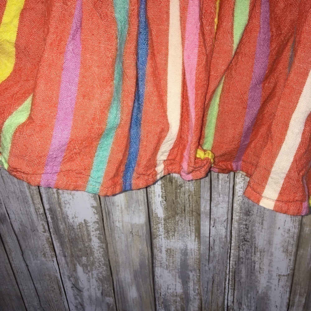 American Eagle Orange Striped Crop - Picture 2 of 4